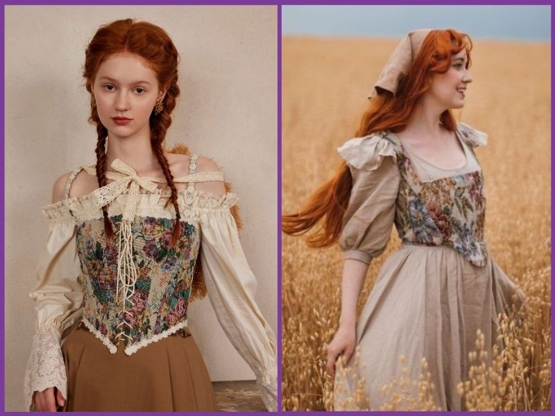 Áo Corset Hoa Nhí