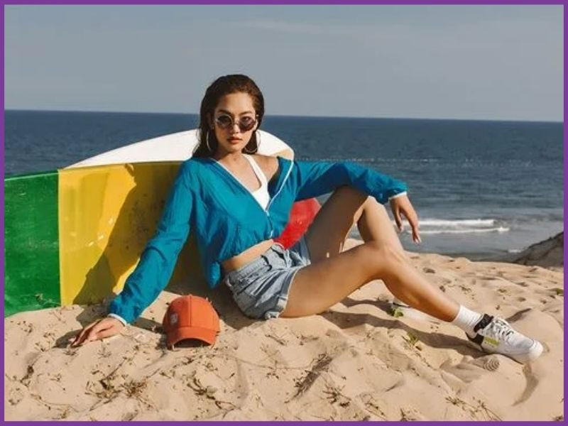 Áo dây phối với quần short