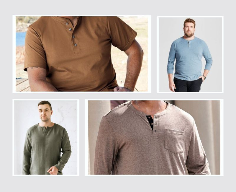 Áo Henley cho người mập