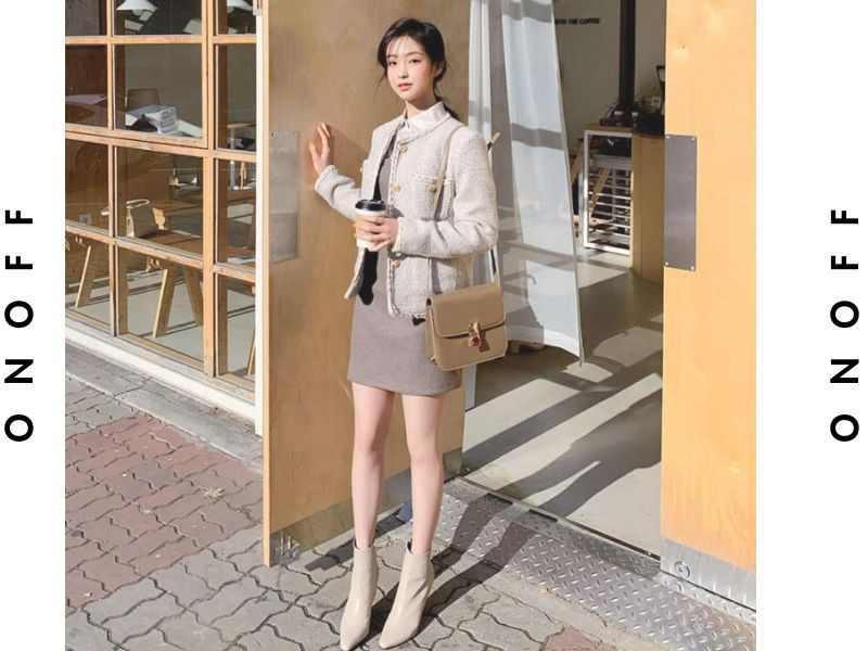 Áo khoác dạ tweed sang trọng
