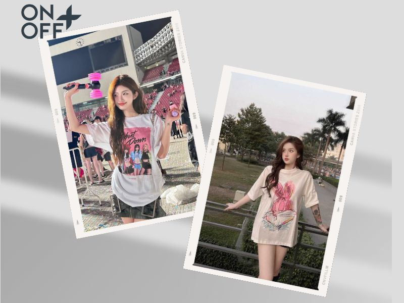 Áo oversize giấu quần cá tính