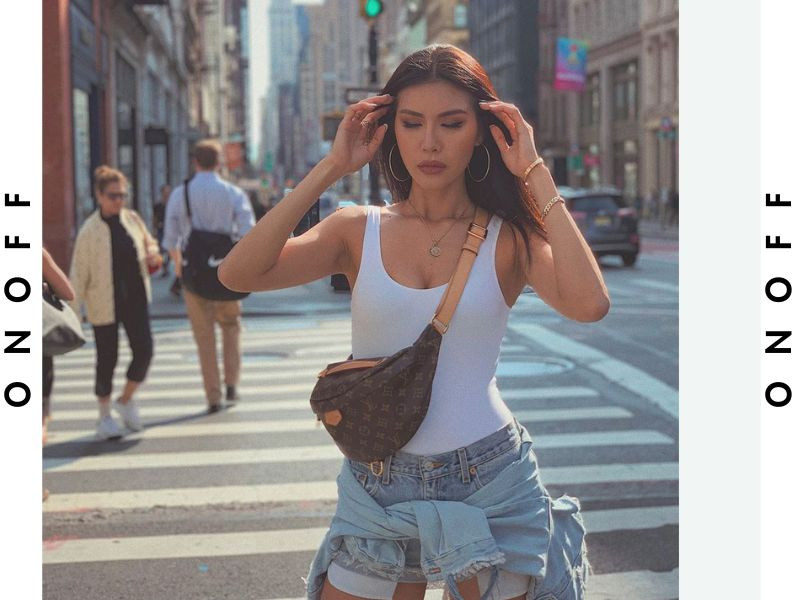 Áo sát nách với shorts jean