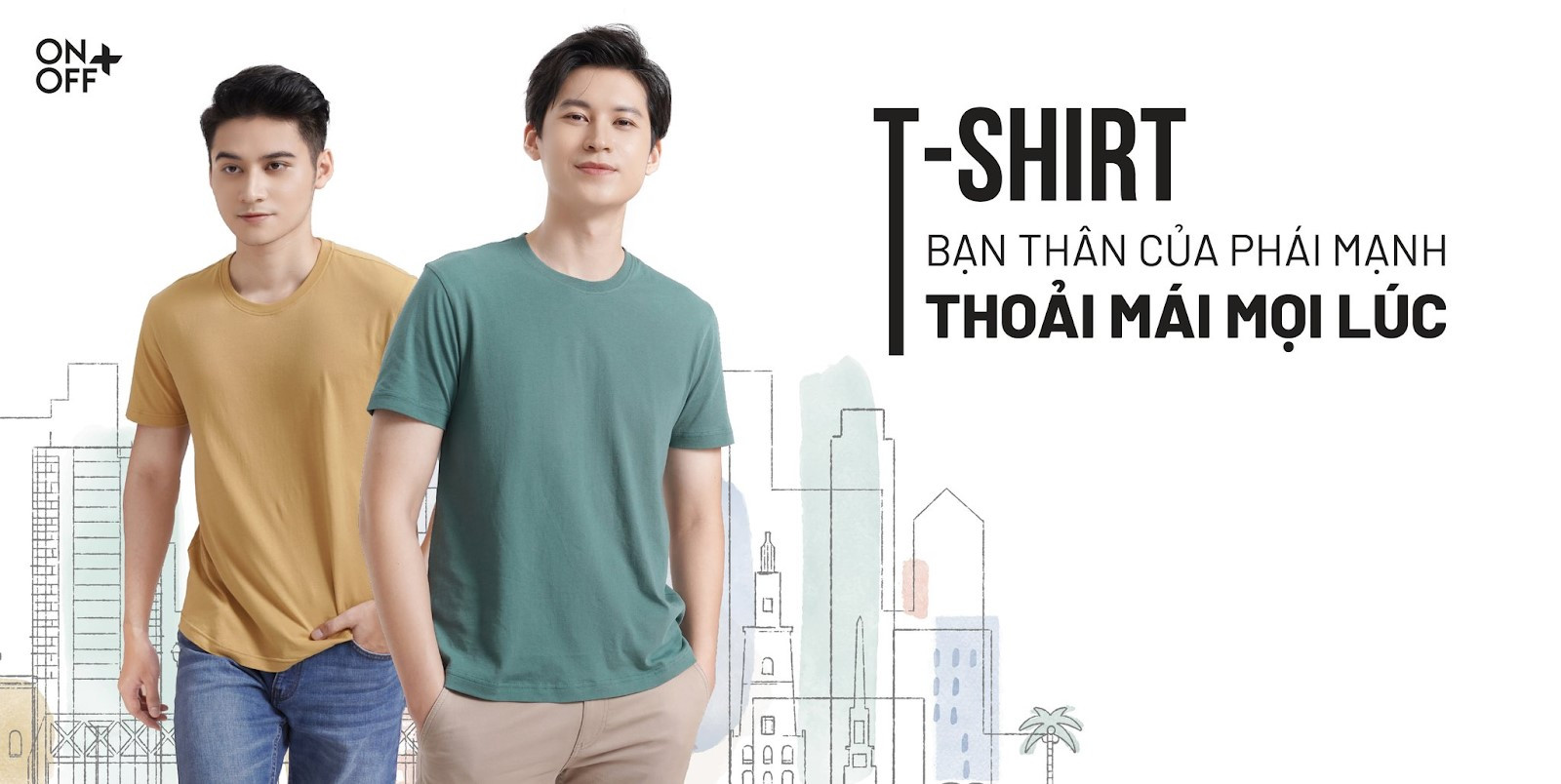Áo thun nam ONOFF từ chất liệu cotton Mỹ