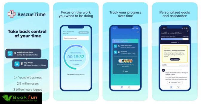 App quản lý thời gian dùng điện thoại: RescueTime