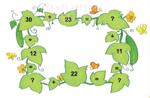 Bài 12 - Phần tự luận trong bài tập phép cộng số có hai chữ số
