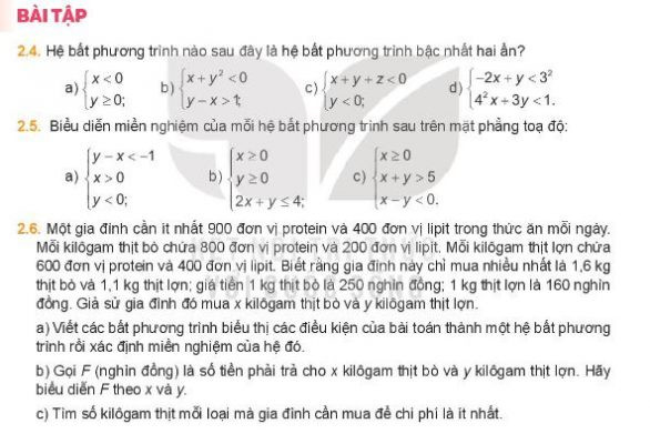 Bài tập bất đẳng thức và bất phương trình