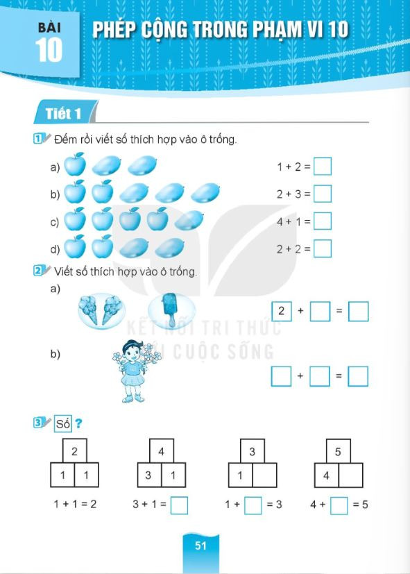 Tài Liệu Học Tập Toán Lớp 1: Bài Tập Cộng Trừ Trong Phạm Vi 10