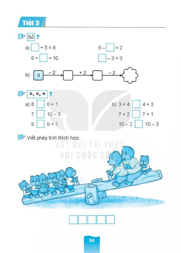 Tổng hợp bài tập Toán lớp 1 file PDF học kỳ I và học kỳ II