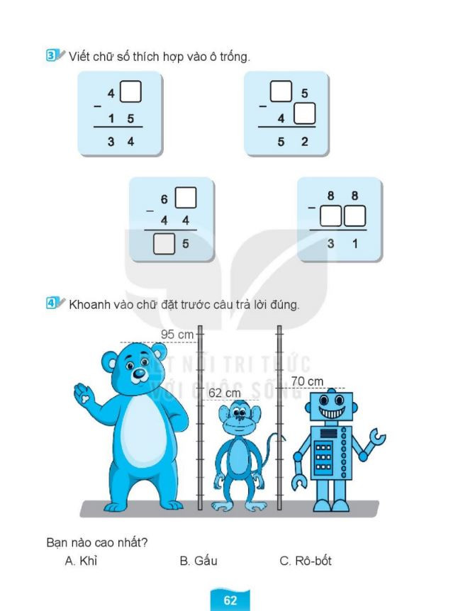 Bài tập phép trừ số có 2 chữ số - File 7