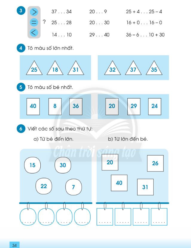 Bài tập so sánh số có hai chữ số - File 2