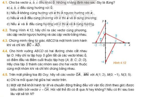 Bài tập ví dụ về vecto