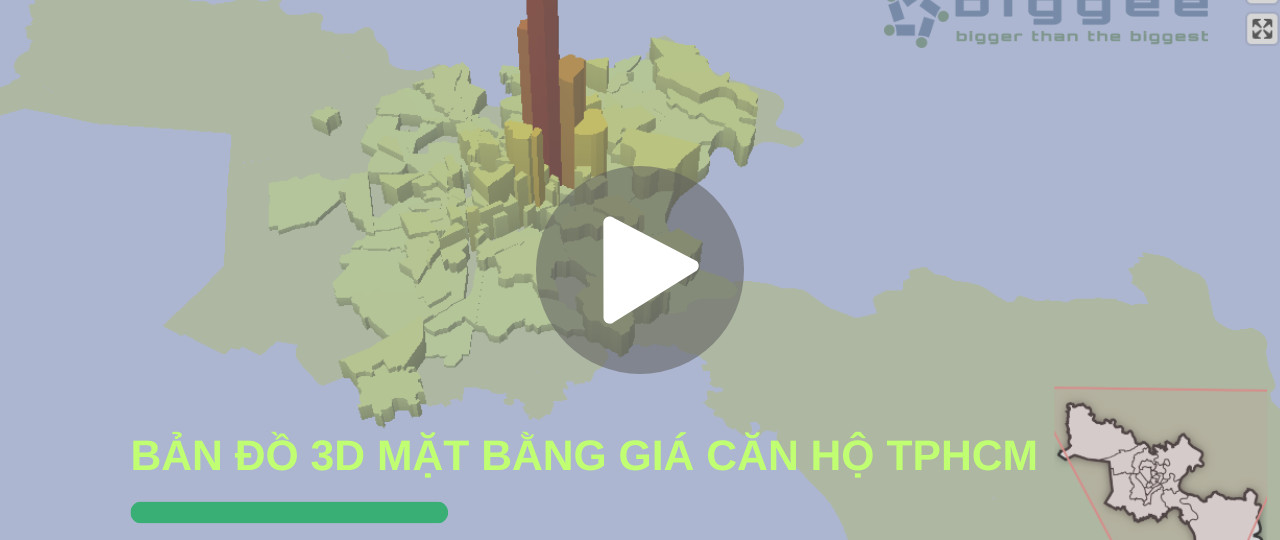Bản đồ 3D mô phỏng giá căn hộ tại TP.HCM