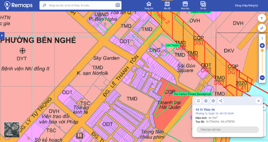 Bản đồ quy hoạch tại Remaps.vn