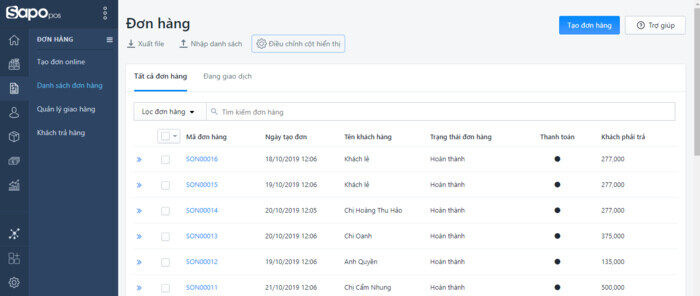 Bán trà sữa online Sapo
