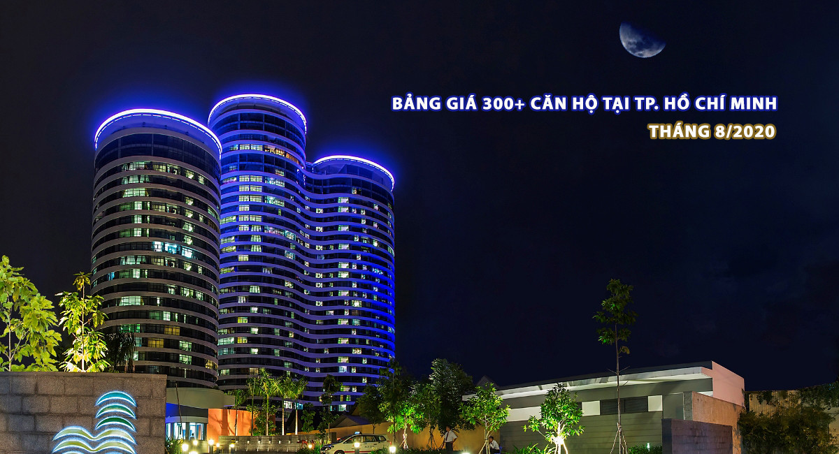 Bảng giá 300 căn hộ chung cư TP.HCM tháng 8/2020 chững lại