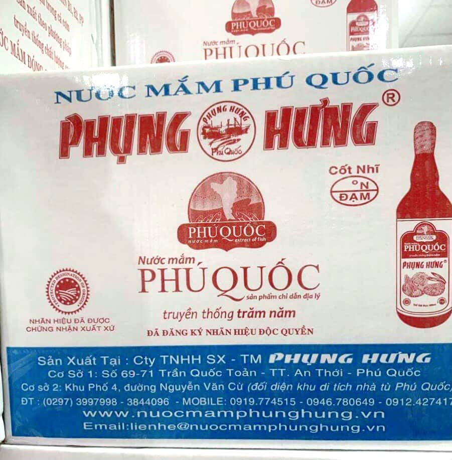 Bao bì nước mắm Phú Quốc Phụng Hưng