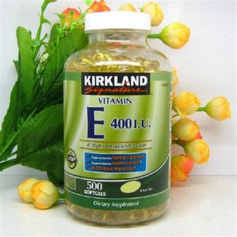 Bao bì viên uống Vitamin E Kirkland màu trắng