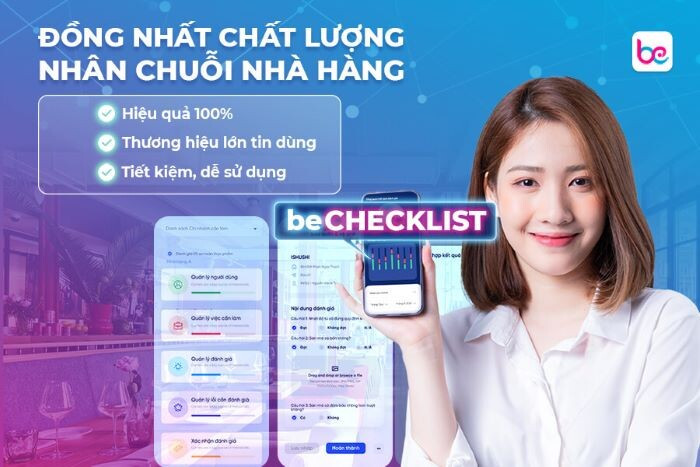 beChecklist giúp kiểm soát chất lượng nhà hàng
