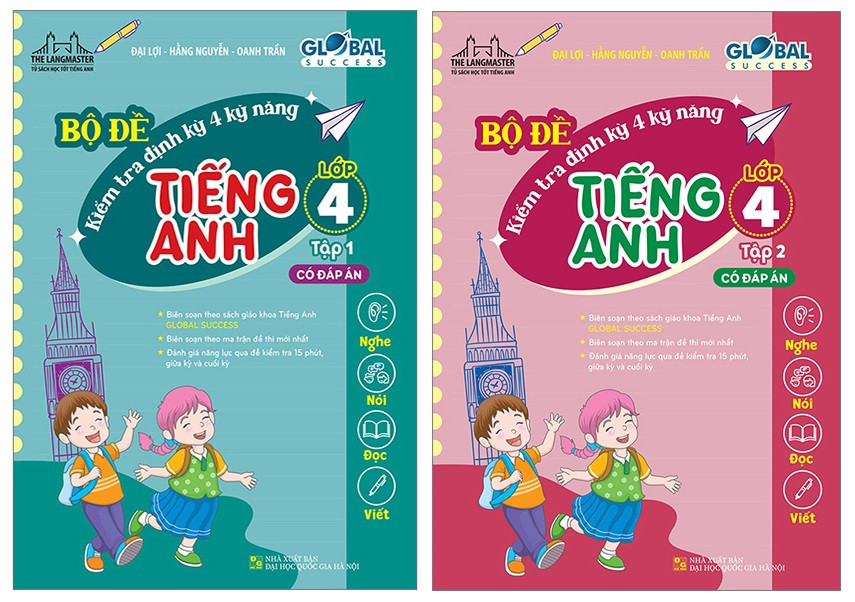 Bộ đề kiểm tra định kỳ 4 kỹ năng Tiếng Anh lớp 4