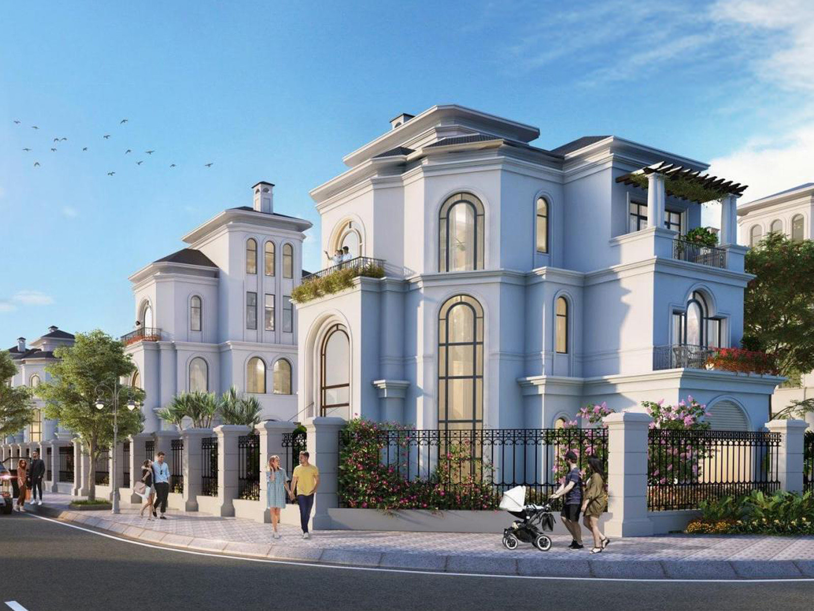 Các biệt thự đơn lập Vinhomes Ocean Park 2 có vị trí đẹp trong dự án