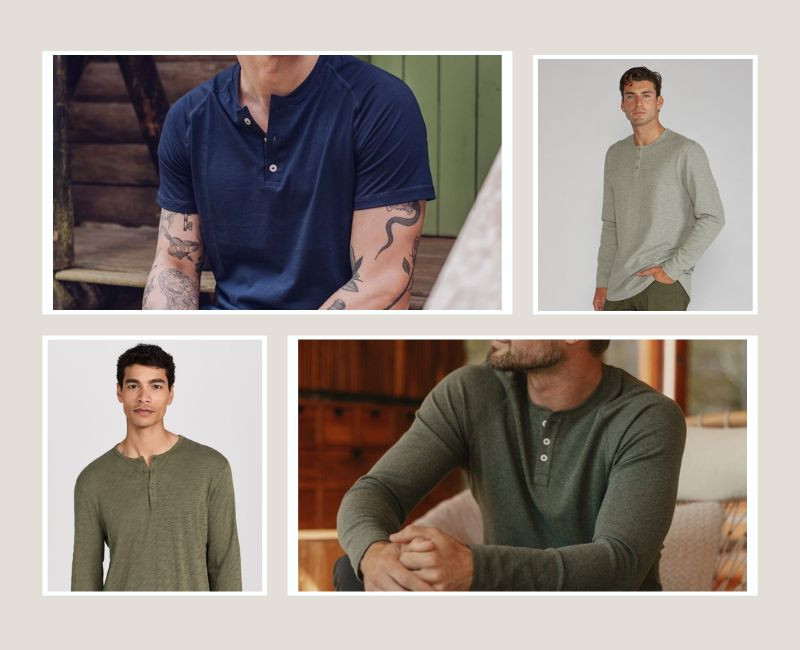 Các kiểu áo Henley thường gặp