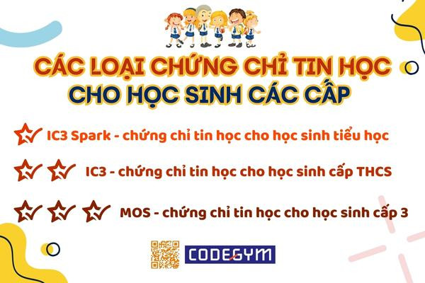 Các loại chứng chỉ tin học cho học sinh các cấp