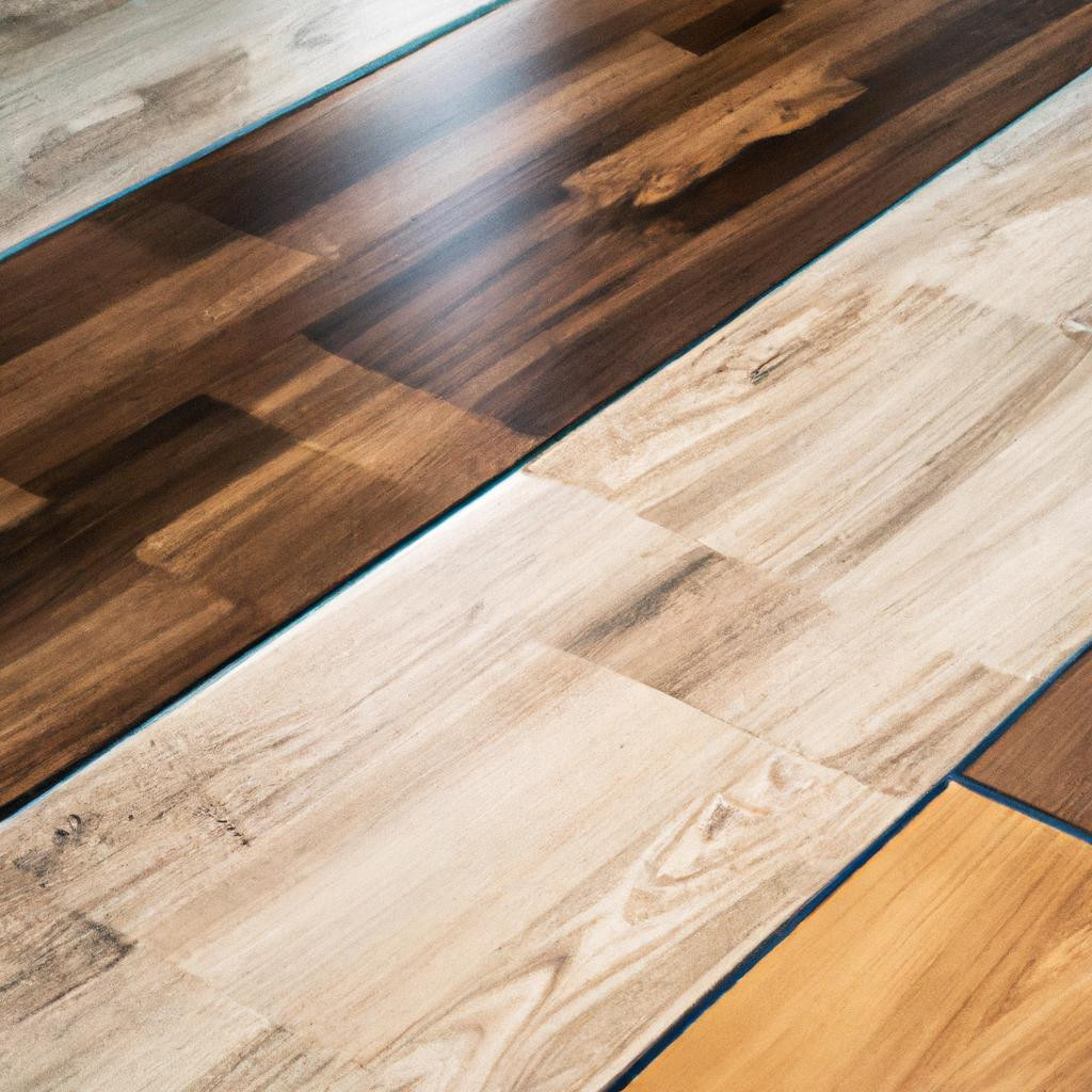Các loại sàn gỗ tự nhiên trưng bày tại showroom.