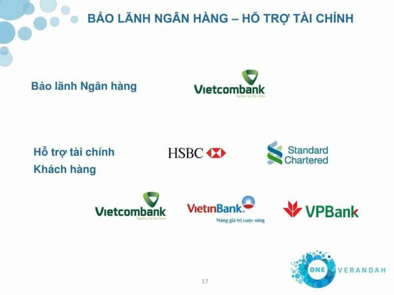 Các ngân hàng bảo lãnh căn hộ One Verandah