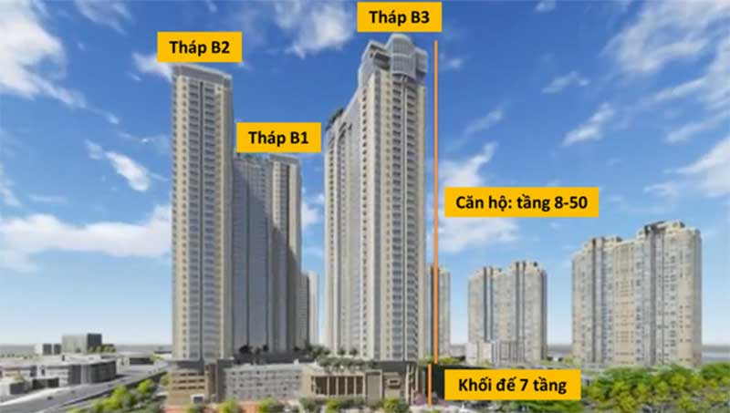 Các tòa căn hộ dự án Sunwah Pearl