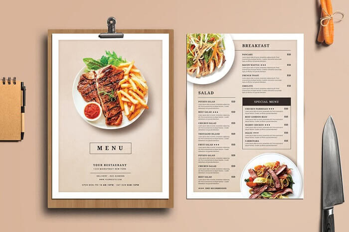 Cách làm menu - Chụp hình ảnh đẹp