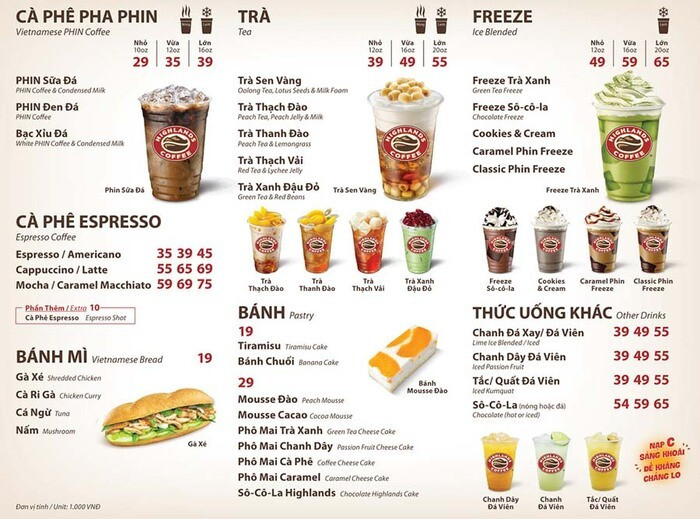 Cách thu hút khách đến quán cafe bằng một thực đơn đa dạng, phong phú