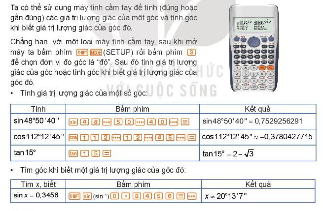 Cách Tính Giá Trị Lượng Giác Bằng Máy Tính
