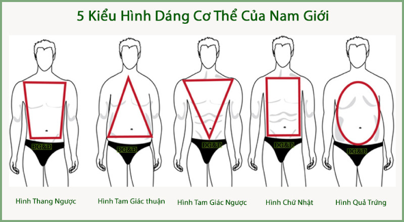 Cách xác định các dáng người nam và mẹo phối đồ phù hợp