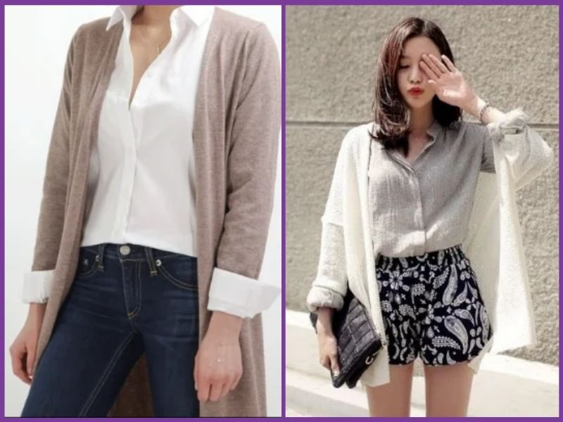 Cách xắn tay áo Cardigan