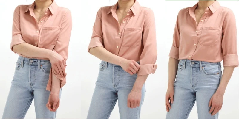 Cách xắn tay áo sơ mi cổ điển