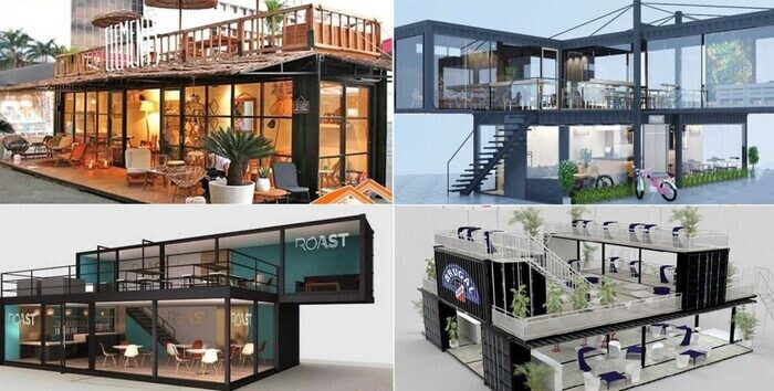 Cafe container phong cách hiện đại