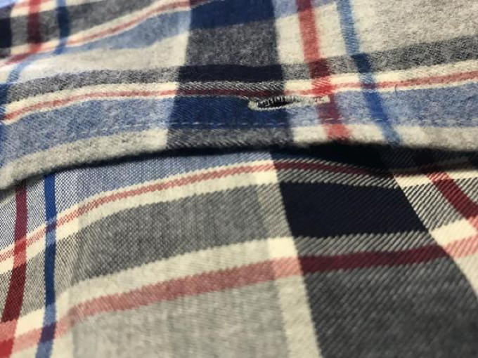 Cận cảnh áo sơ mi vải flannel