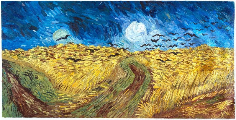 Cánh đồng lúa mì có quạ - Wheatfields With Crows là một bức tranh cuối cùng của Van Gogh