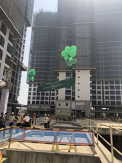 Cảnh quan xanh tại Lumière Boulevard
