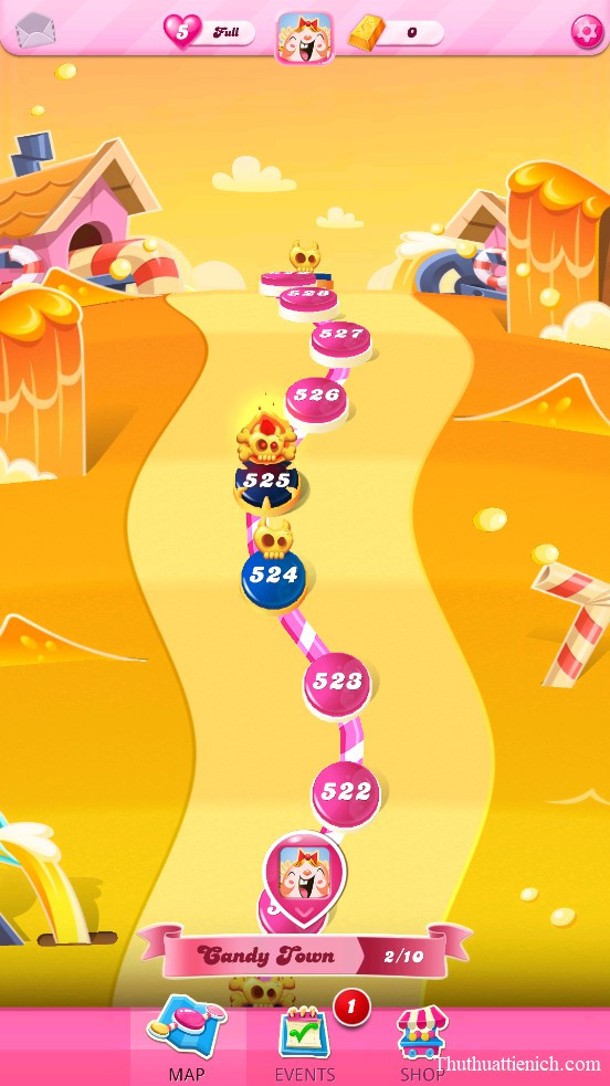 Cảnh trong game Candy Crush Saga