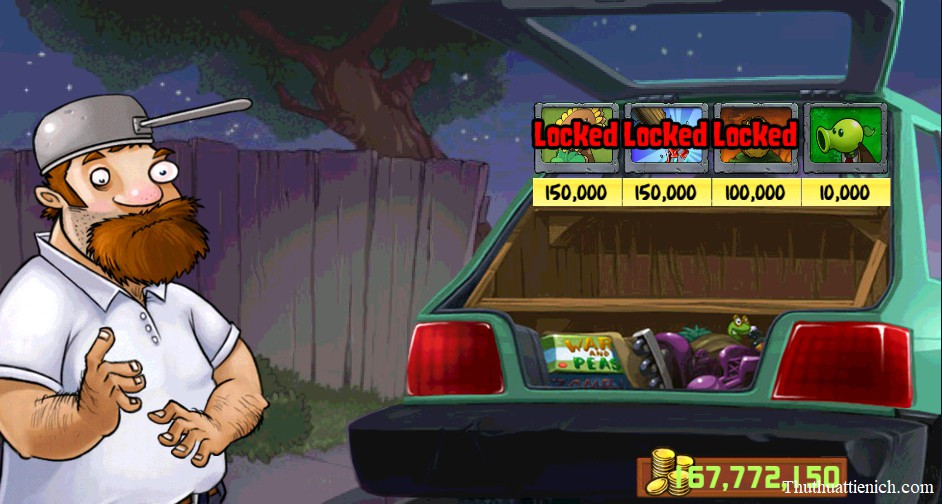 Cảnh trong game Plants vs. Zombies