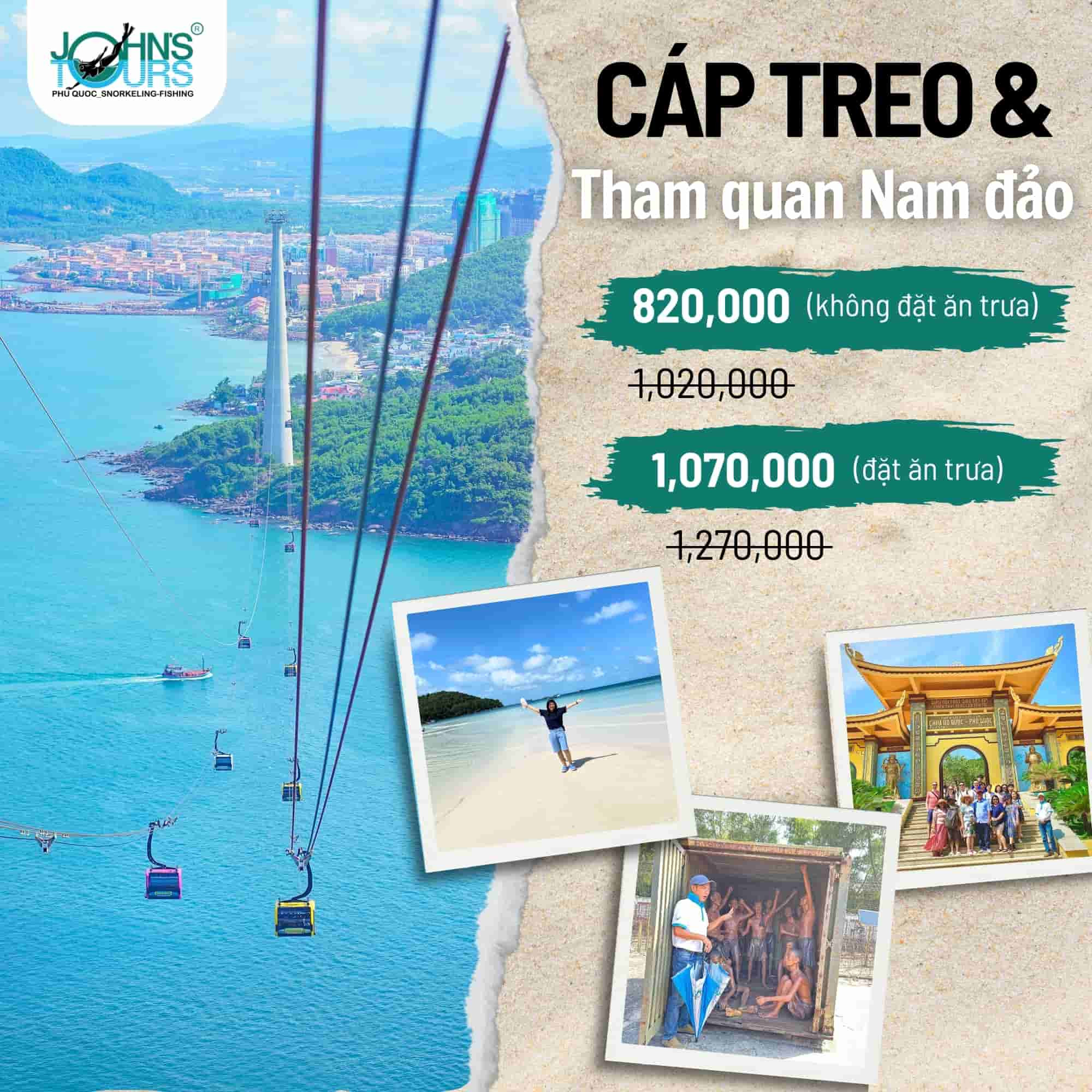 Cáp treo Hòn Thơm &amp; Tour Tham Quan Nam Đảo