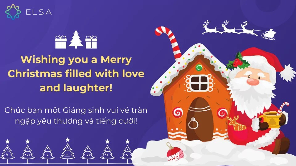 Câu cap Giáng sinh tiếng Anh chúc bạn bè