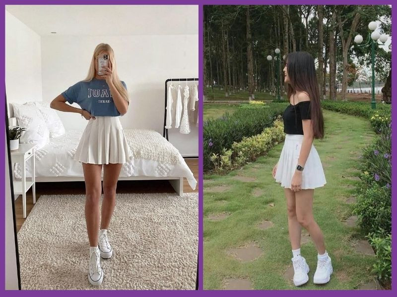 Chân váy tennis đi date