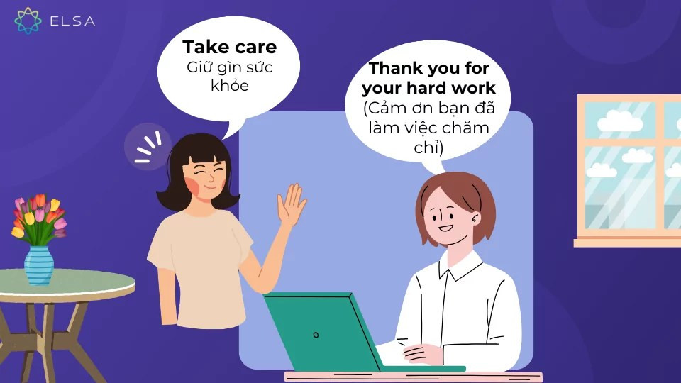 Chào tạm biệt nơi công sở