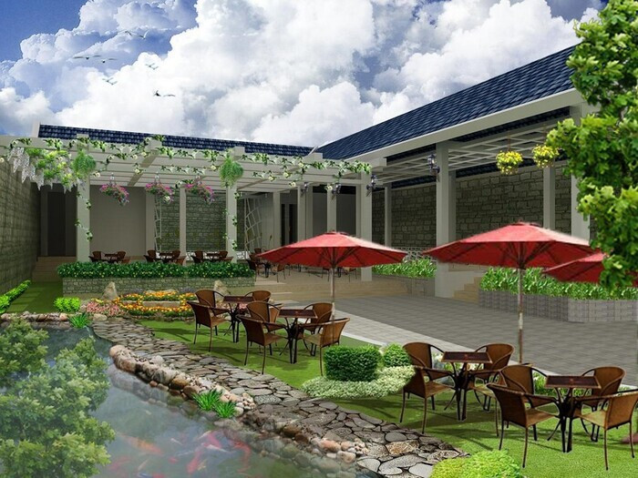 Chọn mặt bằng quán cafe sân vườn