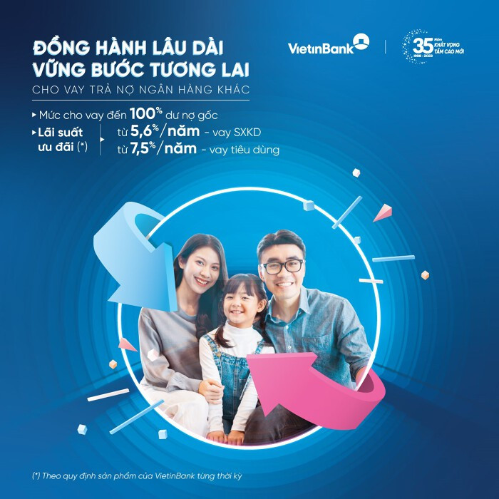 VietinBank ra mắt gói cho vay trả nợ với lãi suất hấp dẫn