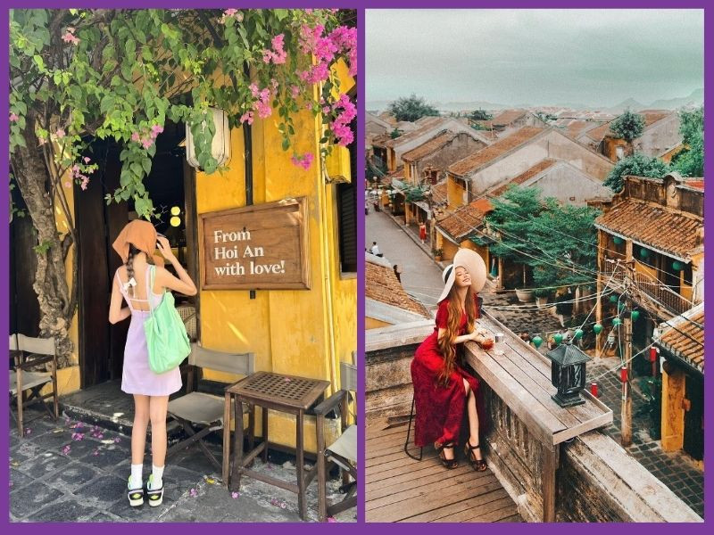 Chụp ảnh ở Hội An trưa chiều
