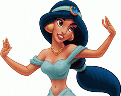 Công chúa Jasmine với chiếc croptop trong phim hoạt hình Aladdin 1992