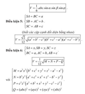 Công thức tính nhanh thể tích một số khối tứ diện đều đặc biệt (tiếp theo)